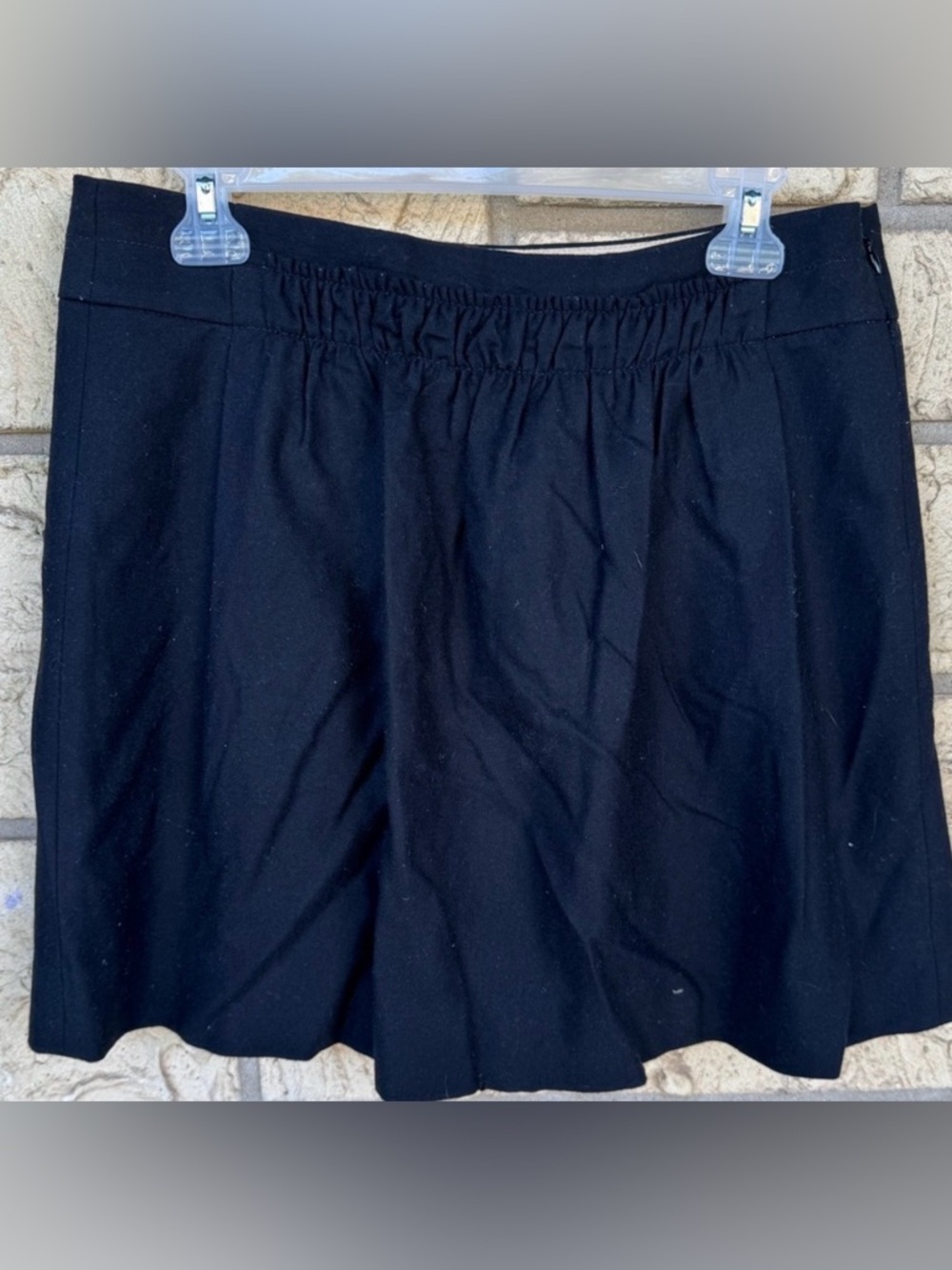 J Crew Classic Black Mini Skirt wool sexy  Size 8